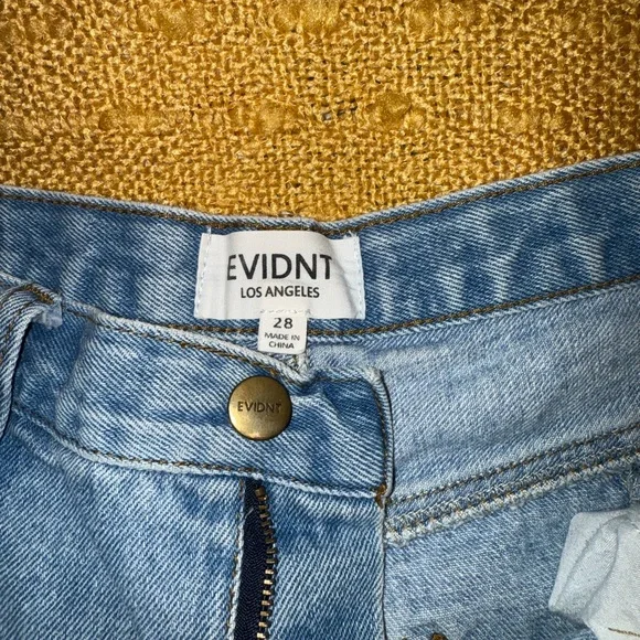 Two Toned Denim Shorts - Picture 2 of 5